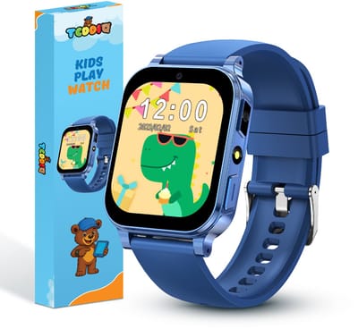 TeddiQ Playwatch - Kinder Smartwatch - Kinderhorloge - Blauw - 31 educatieve games - Smartwatch Kind - HD Scherm