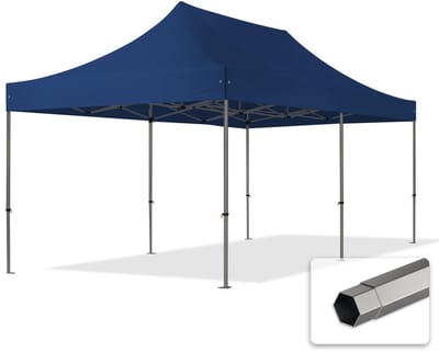 3x6 m Easy Up partytent Vouwpaviljoen, PREMIUM staal 40mm, blauw