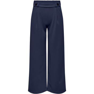 Jacqueline de Yong blauwe dames broek   Regular fit   Steekzakken   Elastische boord   Regular waist Blauw XS/32