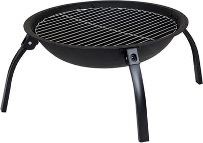 Vuurschaal Barbecue - Buitenhaard Grill - Terras Verwarmen - Inklapbare Poten - Niet gespecificeerd - Zwart
