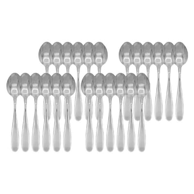 B-home Koffielepels - 24x - Zilver - RVS - dessertlepels/theelepels/ijslepels