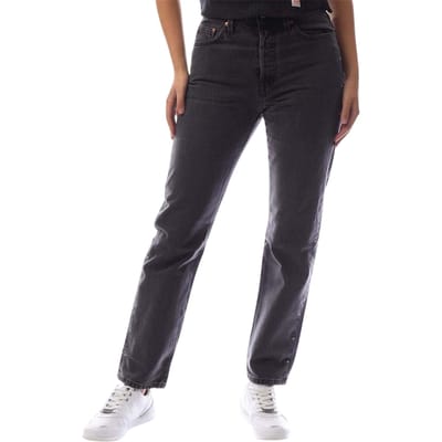 Levis 501-denimjeans met 5 zakken voor dames (Zwart)