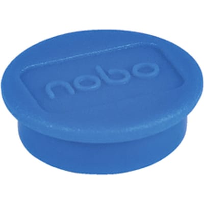Nobo Magnetische Whiteboard Magneten, pak van 10 stuks, 24mm Gekleurde Magneten Blauw