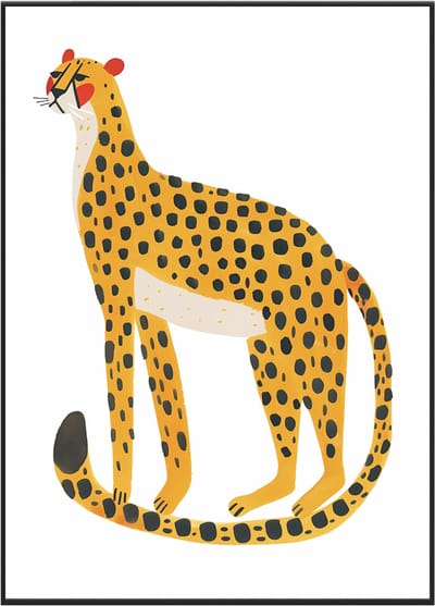 No Filter kinderkamer poster - Jachtluipaard - Babykamer decoratie - A3 formaat - 1 stuks