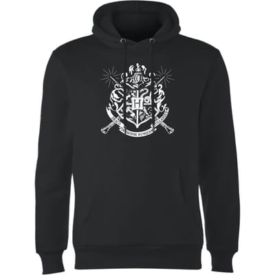Harry Potter Hogwarts House Crest Hoodie - Zwart - S