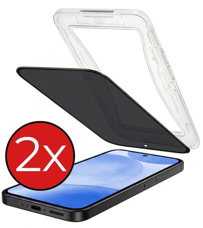 Privacy Screenprotector - 2 Stuks - Geschikt voor Samsung Galaxy S24 - Met Installatie Kit - Beschermglas - Anti-Spy - Flexibel Glas - Tempered Glass - Screen Protector