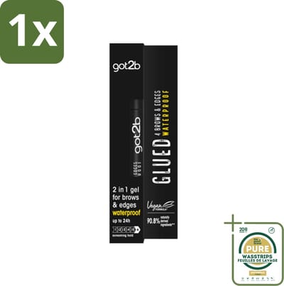 1 x Got2B - Wenkbrauwgel - 4 Brows & Edges Waterproof Transparant - 16 ml- Wenkbrauwgel - Waterdicht - Strakke Brows - Babyhaartjes - Hold