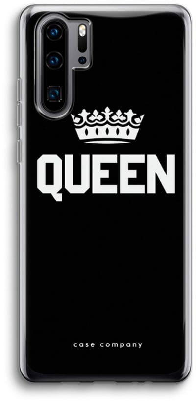 Case Company® - Hoesje geschikt voor Huawei P30 Pro hoesje - Queen zwart - Soft Cover Telefoonhoesje - Bescherming aan alle Kanten en Schermrand