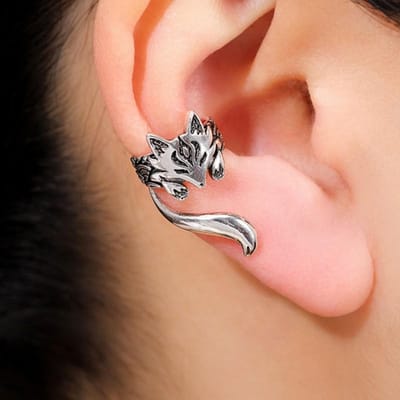 Huitan Nieuwe Trendy Vorm van een Vos Clip Oorbellen voor Vrouwen Antieke Kleur Oor Manchet Oorbellen Meisje Statement Sieraden Drop Ship brown