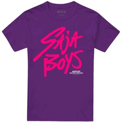 K-Pop Demon Hunters Unisex Volwassen Saja Jongens Logo T-shirt (Paars)