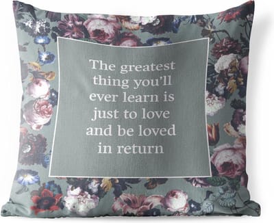 Sierkussen Buiten - Bloemen - Quotes - Roze - 60x60 cm - Weerbestendig