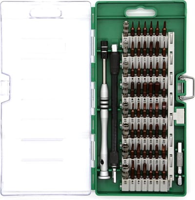 King's dun VK-55 Gereedschap set smartphone reparatie, 58 stuks, Precisie CRV, groen
