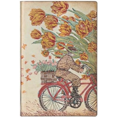 Paperblanks flexis cahier, formaat 9,5 x 14 cm., uitvoering holland spring mini, gelinieerd