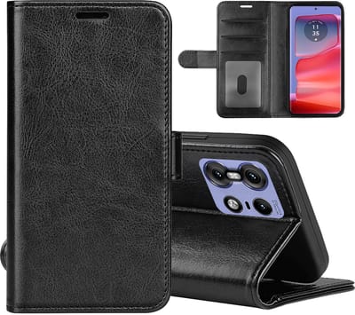 MobyDefend Hoesje - Geschikt voor Motorola Edge 50 Pro - Wallet Book Case (Sluiting Achterkant) - Zwart