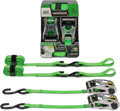 Ratchet Straps - Spanbanden - Vervoer Vastzetten - Ergonomische Handgreep - 2 Stuks 3 Meter - Groen