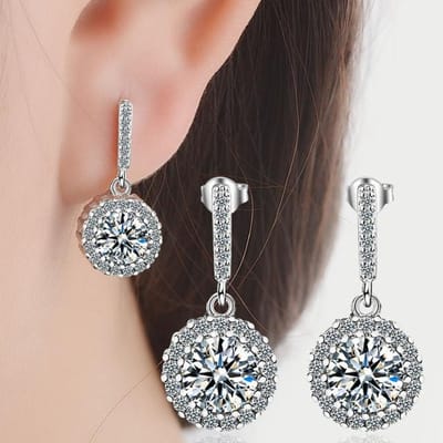 100% 925 Sterling Zilver Oorsprong Diamanten Oorbel Voor Vrouwen Aros Mujer Oreja Natuurlijke Diamant Zilver 925 Sieraden Edelsteen