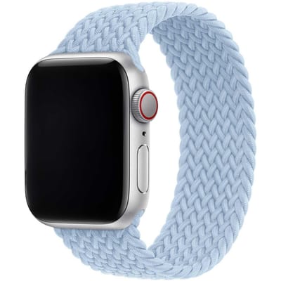 2+1 | Apple Watch Bandje Onyx - Gevlochten - Solo - Nylon - Lichtblauw