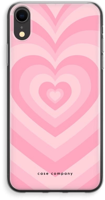 Case Company® - Hoesje geschikt voor iPhone XR hoesje - Hart Roos - Soft Cover Telefoonhoesje - Bescherming aan alle Kanten en Schermrand
