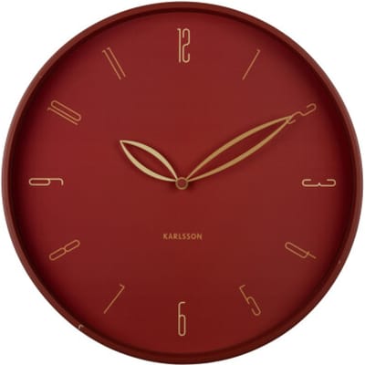 Karlsson - Wandklok Petals - Rode oker- Ø40cm