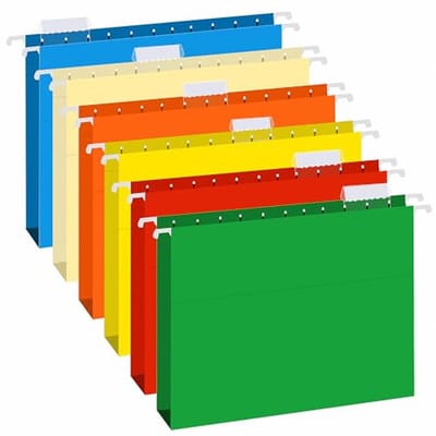 30 stuks extra capaciteit hangende mappen briefformaat - 1 inch uitbreiding voor omvangrijke bestanden
