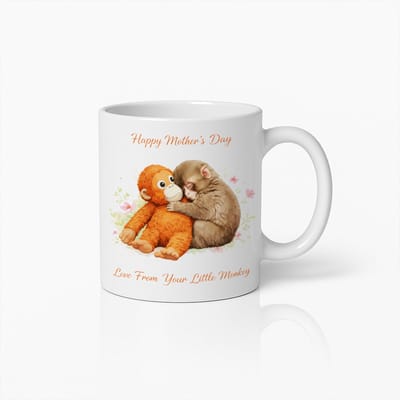 Happy Mother's Day Mok met Schattige Aapjes – Love From Your Little Monkey – Moederdag Cadeau