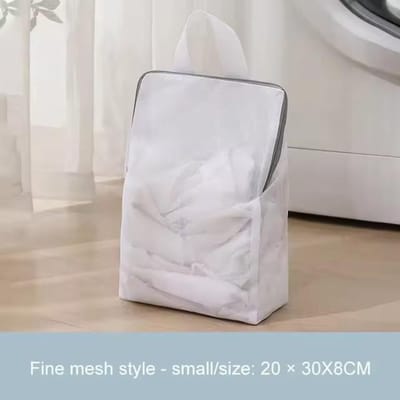 1PC 3D Waszak met Trekkoord Mesh Zak Wasmachine Filter Mesh Zak Anti-Deformatie Waszak 20*30*8cm gray