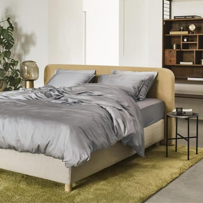 KOALA HUG Dekbedovertrek 100% Tencel lyocell, platinum grey 140x220 + 1 kussensloop 60x70 – Temperatuurregulerend | Ventilerend & Absorberend | Anti-allergie & Hypoallergeen | Zacht voor huid & haar | 100% Plantaardig | Plasticvrij