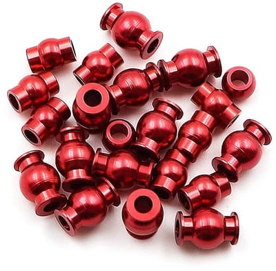 Allecto - Aluminium Pivot Ball Set - Hot Racing - Duurzaam - Rood - Bevestigingsmiddelen - Vervangt plastic draaipunten - Geschikt voor hobbyisten ...