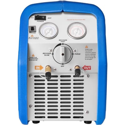 Draagbare Koelmiddel Terugwinningsmachine, 3/4 PK 220-240V 50Hz Enkele Cilinder AC Terugwinningsmachine voor Vloeibaar Damp Koelmiddel, 1450 RPM Recycling Unit