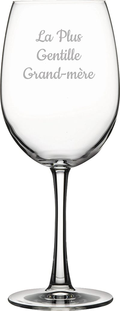 Rode wijnglas gegraveerd - 46cl - La Plus Gentille Grand-mère