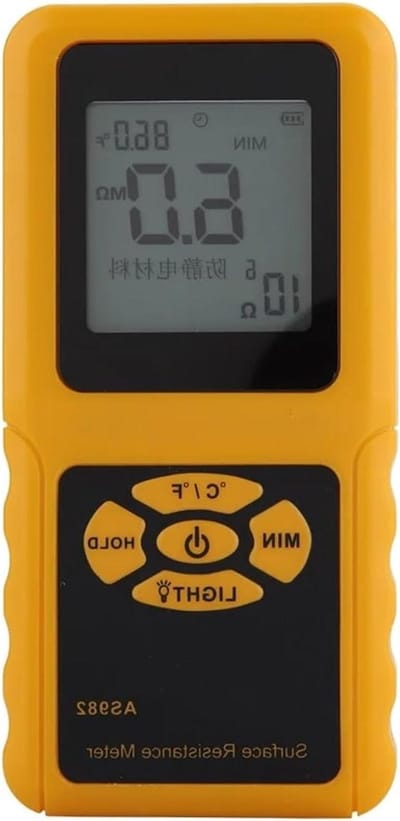 Weerstandsmeter - Oppervlakte tester - Elektrisch testen - LCD met achtergrondverlichting - 103-1012 Ohm - One Color