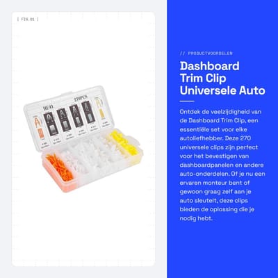 Dailygoods- Dashboard Trim Clip - 270 Stuks - Universele Auto Console Bevestigingsset - Kunststof - Sterk en Duurzaam - Vervangt Paneelclip
