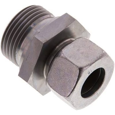G 1'' Buitendraad x 18L Verzinkt Stalen Rechte Snijring Koppeling 315 Bar DIN 2353 - FL2S-MC-EZ-100G-18-L