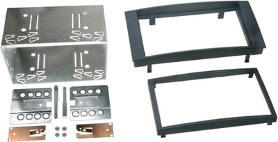 2-DIN Paneel geschikt voor Volkswagen T5 Transporter(7H) / Multivan (7H) Touareg I (7L) - Kleur: Zwart