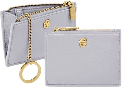 HUGO BOSS sleutelgeval kaarthouder Signature Lady Card Holder Lilac blauwgrijs
