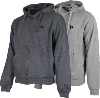 2-Pack Donnay - Sweatvest met capuchon (Bruce) - Sportvest - Heren - Charcoal-marl/Silver-marl (540) - maat S