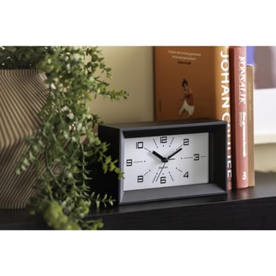 Karlsson wekker lujo rectangle black & bright red