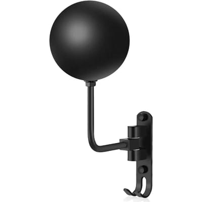 Wandmontage Helmhouder 180 Graden Draaibaar Universeel Metalen Wand Motorhelmrek met Haak black