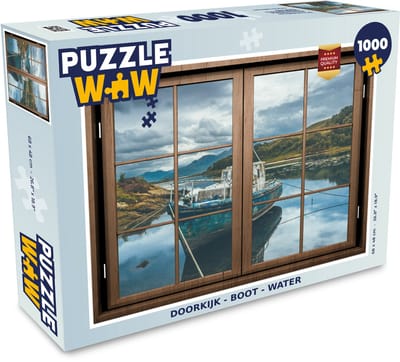 Puzzel Doorkijk - Boot - Water - Legpuzzel - Puzzel 1000 stukjes volwassenen