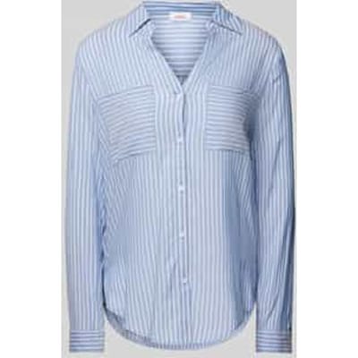 Regular fit blouse met lange mouwen en opgestikte borstzakken