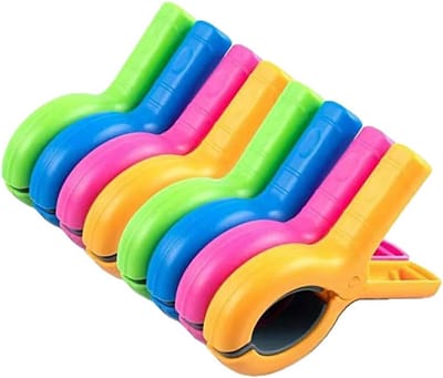 Wasknijpers, kleurrijke handdoekklemmen voor strandstoelen, winddichte strandhanddoekclips, stabiele handdoekclips voor ligstoelen, badhanddoek, kleding, 4 kleuren
