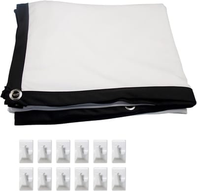 Projectorscherm Vouwbaar - Draagbaar Scherm - Buiten Films Kijken - 18 Bevestigingspunten - 120 Inch 16:9 - Wit
