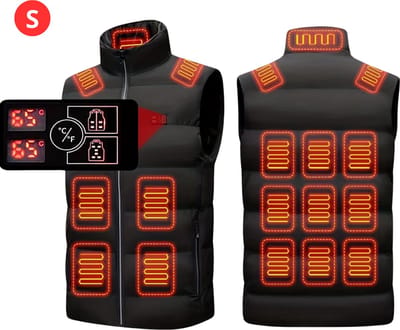 Livano Elektrische Bodywarmer - Heated Vest - Verwarmde Bodywarmer - Jas - Oplaadbaar - Maat S - Zwart - Heren Model