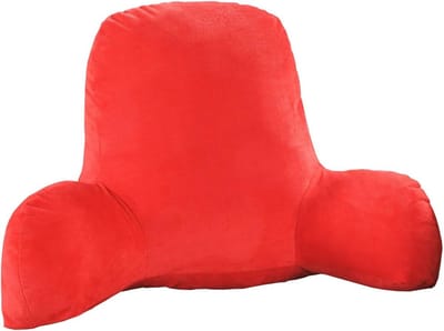Leeskussen met armleuning - Rugsteun kussen - Comfortabel lezen - Verbredde dubbele armleuningen - 58 x 40 x 25 cm
