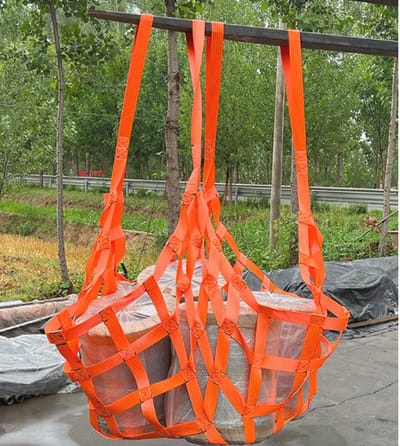 Hangend hefnet 1 x 1 m - 300 kg polyester lussen - Hoog draagvermogen lastlifter net