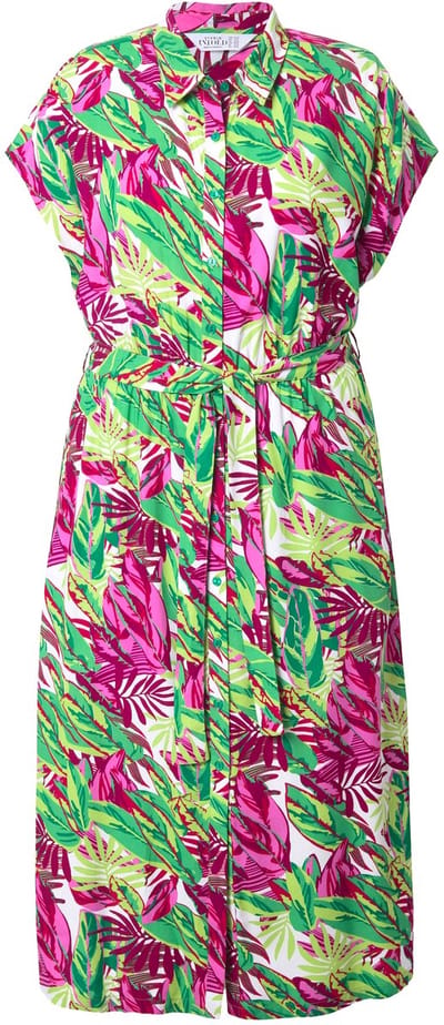 Studio Untold - Dames - Maxi-jurk oversized jungle-print - Smaragdgroen - Maat 42+