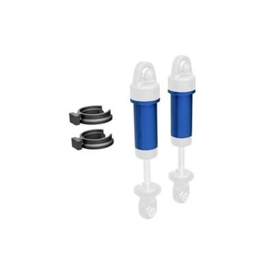 Traxxas TRX-9763-BLUE Demperbehuizing blauw (2), aluminium TRX-4M
