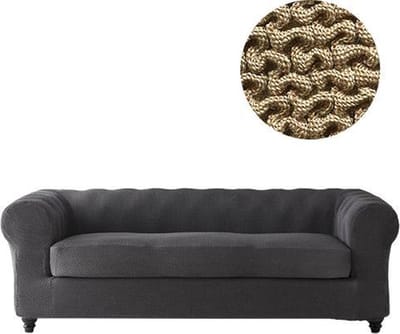 Belmarti® Bankhoes Milan Chester - 180cm tot 220cm breed - Beige