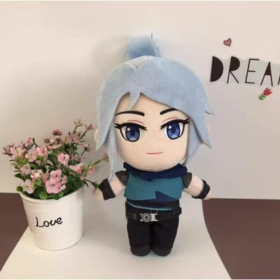 20cm Valorant Pluche Pop Anime Schattig Zacht Gevuld Agenten Jett Poppen Spel Kussen Speelgoed Kerst Verjaardagscadeau 20cm gray