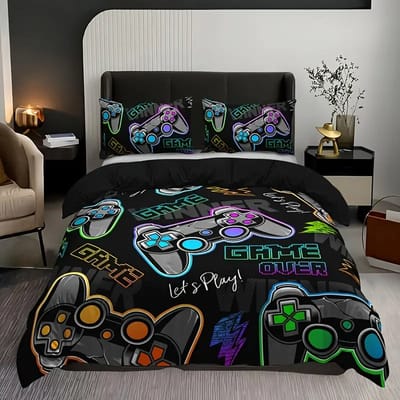 Vavida Dekbedovertrek - Eenpersoons - 140 x 200 - Gamen - Controller - Gamepads - Gamekamer - Game